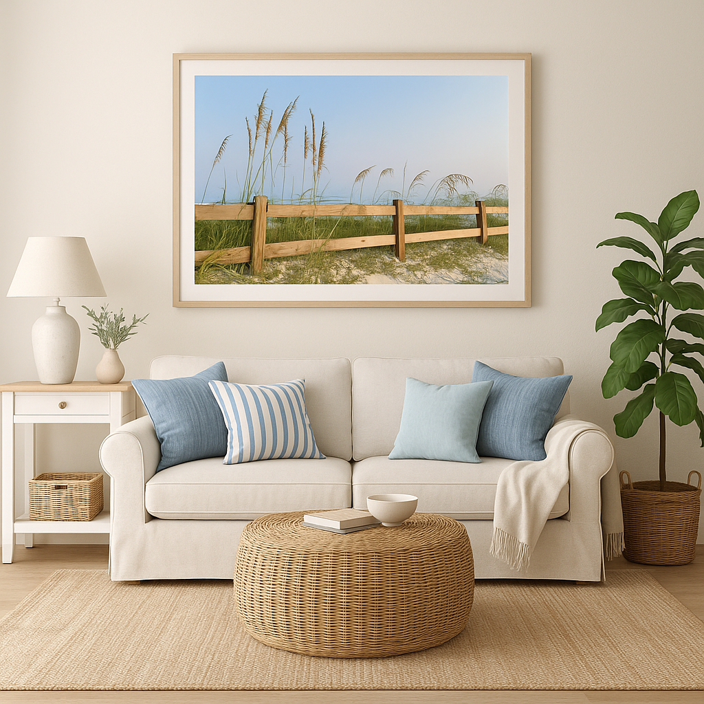 Sea oats and salt breeze coastal print
